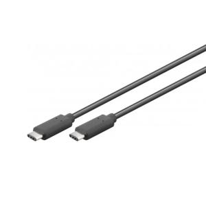 CABU Cordon USB 3.1 Gen 1 - Type C vers C - SuperSpeed - 60W - 2m noir